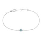 Sterling Silver 1/10-ct. T.w. Blue Diamond Bracelet, Women's, Size: 7