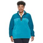 Plus Size Columbia Three Lakes Fleece Pullover Jacket, Women's, Size: 2xl, Turquoise/blue (turq/aqua)