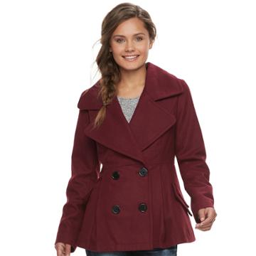 Juniors' J-2 Oxford Wool Double Breasted Jacket, Teens, Size: Xl, Dark Red