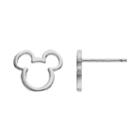 Disney's Mickey Mouse Sterling Silver Stud Earrings, Women's, Grey