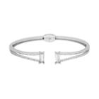 Simply Vera Vera Wang Sterling Silver Lab-created White Sapphire Open Bangle Bracelet, Women's, Size: 7