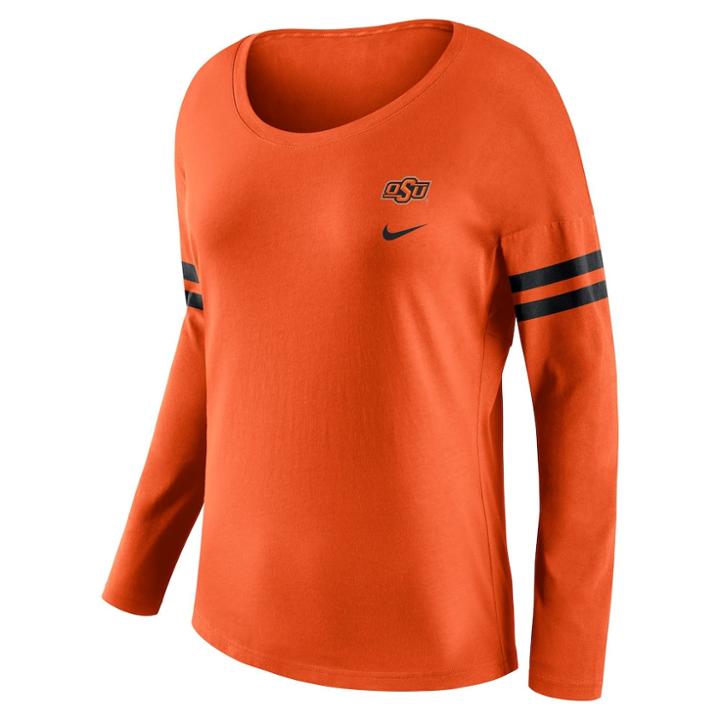 Women's Nike Oklahoma State Cowboys Tailgate Long-sleeve Tee, Size: Xl, Orange