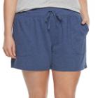 Plus Size Sonoma Goods For Life&trade; Beach Fleece Shorts, Women's, Size: 1xl, Dark Blue