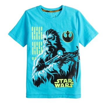 Boys 4-7x Star Wars A Collection For Kohl's Chewie Tee, Size: 5, Light Blue
