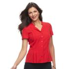 Women's Dana Buchman Trapunto Shirt, Size: Xl, Med Red