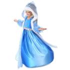 Snow Queen Gown And Cape Costume - Kids, Girl's, Size: 10, Blue