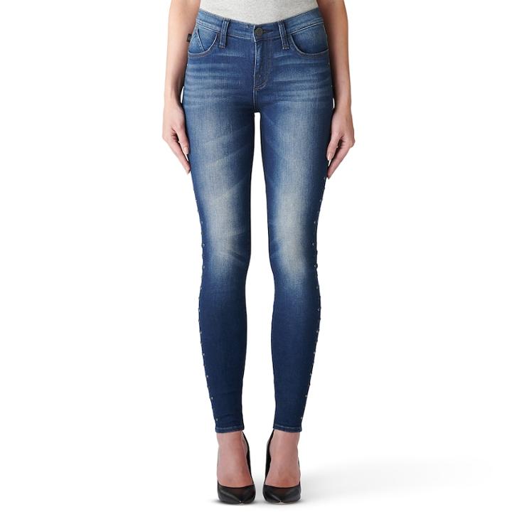 Women's Rock & Republic&reg; Kashmiere Midrise Skinny Jeans, Size: 10 Avg/reg, Med Blue