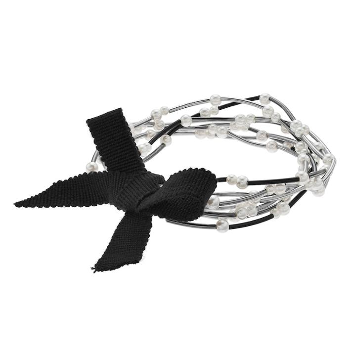 Simply Vera Vera Wang Simulated Pearl Stretch Bracelet Set, Women's, Black