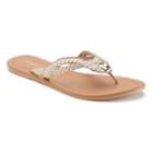 Sonoma Goods For Life&trade; Braided Flip-flops, Women's, Size: Xl, Gold