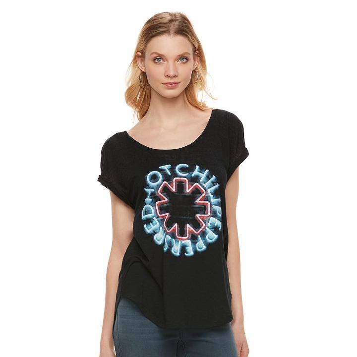 Women's Rock & Republic&reg; Red Hot Chili Peppers Graphic Tee, Size: Xs, Black