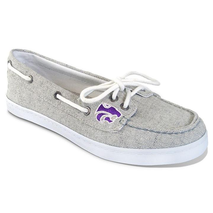 Women's Campus Cruzerz Kansas State Wildcats Kauai Boat Shoes, Size: 6, Grey