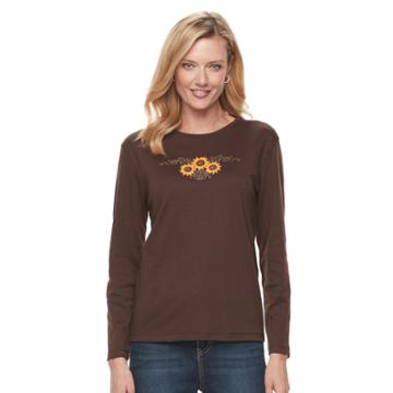 Women's Mccc Sport Embroidered Fleece Top, Size: Small, Med Brown