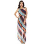 Women's Apt. 9&reg; Striped Chiffon Maxi Dress, Size: Large, Blue