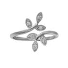 Primrose Sterling Silver Cubic Zirconia Vine Bypass Ring, Women's, Size: 9