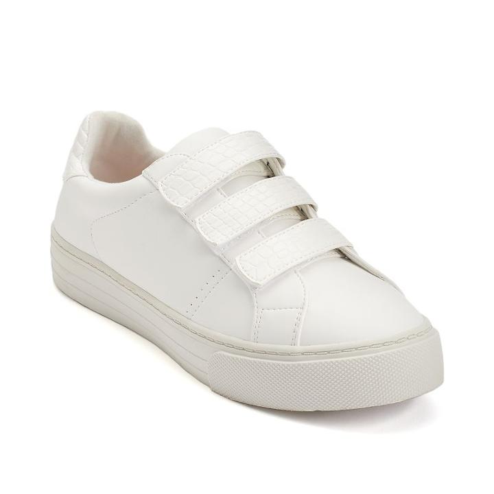 So&reg; Women's Triple-strap Sneakers, Girl's, Size: Medium (6.5), White