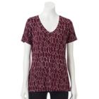 Petite Apt. 9&reg; Essential V-neck Tee, Women's, Size: S Petite, Red