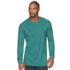 Big & Tall Sonoma Goods For Life&trade; Flexwear Slim-fit Stretch Crewneck Tee, Men's, Size: M Tall, Dark Green