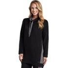 Plus Size Cuddl Duds Stretch Fleece Funnel Neck Tunic, Women's, Size: 2xl, Grey (charcoal)