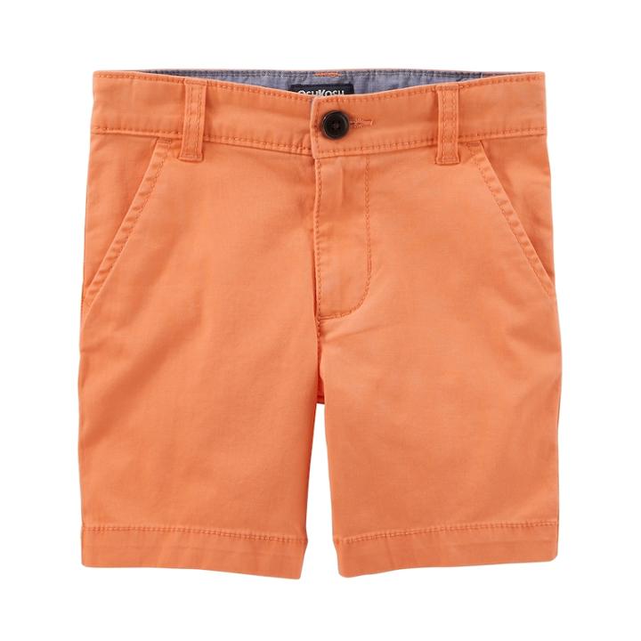 Boys 4-12 Oshkosh B'gosh&reg; Flat Front Short, Size: 7, Orange