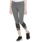 Juniors' So&reg; Splice Yoga Capri Leggings, Girl's, Size: Xl, Dark Grey