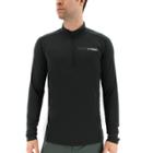 Men's Adidas Outdoor Climaliteterrex Tracerocker Half-zip Performance Pullover, Size: Small, Black