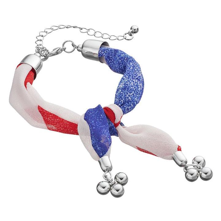 Mudd&reg; Red, White & Blue Knotted Fabric Bracelet, Women's, Multicolor