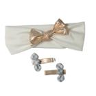 Baby Girl Oshkosh B'gosh&reg; 3-pk. Metallic Head Wrap & Hair Clips Set, Size: 12-24month, Multi