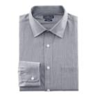 Men's Croft & Barrow&reg; Regular-fit Checked Easy-care Spread-collar Dress Shirt, Size: 16.5-32/33, Black