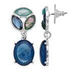 Dana Buchman Blue & Green Drop Earrings, Women's
