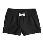 Girls 4-10 Jumping Beans&reg; Roll-cuff Slubbed Shorts, Size: 6x, Black