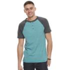 Men's Urban Pipeline&reg; Ultimate Baseball Henley, Size: Xxl, Turquoise/blue (turq/aqua)