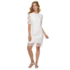 Women's Nina Leonard Lace Sheath Dress, Size: Medium, White
