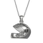 Insignia Collection Nascar Denny Hamlin 11 Stainless Steel Helmet Pendant Necklace, Women's, Size: 18, Grey