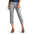 Petite Lee Carsen Relaxed Fit Twill Capris, Women's, Size: 8 Petite, Light Grey
