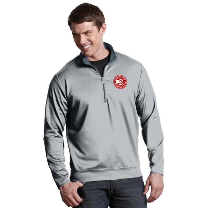 Men's Antigua Atlanta Hawks Leader Pullover, Size: Small, Silver
