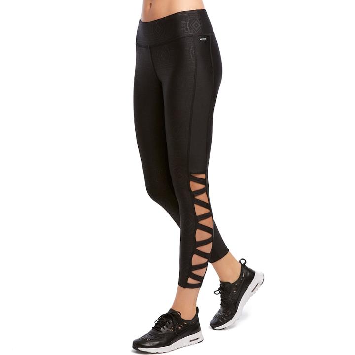 Women's Jockey Sport Geometric Embossed Ankle Leggings, Size: Small, Oxford