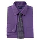 Men's Croft & Barrow&reg; Slim-fit Dress Shirt & Tie Set, Size: 2x-36/37, Med Purple