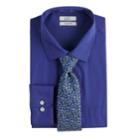 Men's Croft & Barrow&reg; Regular-fit Stretch-collar Dress Shirt And Patterned Tie Boxed Set, Size: Xl-34/35, Blue