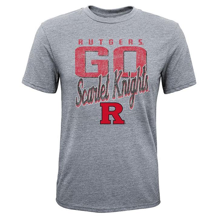 Boys 8-20 Rutgers Scarlet Knights Rally Anthem Tee, Size: M 10-12, Grey