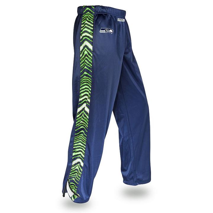 Men's Zubaz Seattle Seahawks Stadium Pants, Size: Xl, Blue (navy)