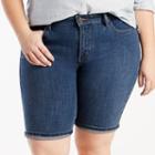 Plus Size Levi's&reg; Perfectly Shaping Jean Bermuda Shorts, Women's, Size: 16 W, Med Blue