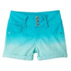 Girls 7-16 So&reg; Twist Belt Loop Dip Dye Bermuda Jean Shorts, Girl's, Size: 12, Turquoise/blue (turq/aqua)