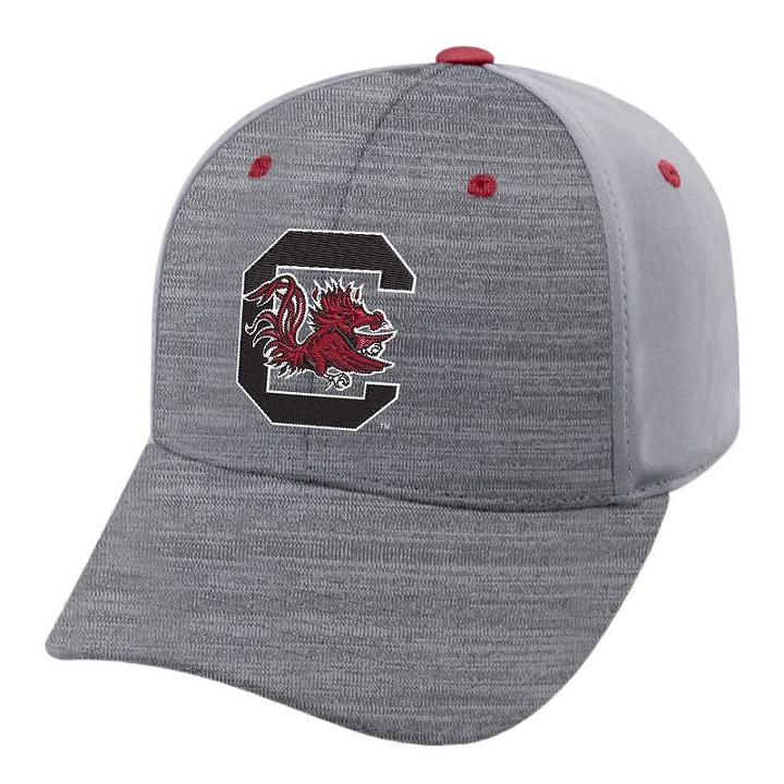 Adult South Carolina Gamecocks Steam Performance Adjustable Cap, Men's, Med Grey
