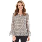 Women's Apt. 9&reg; Print Keyhole Top, Size: Small, Ovrfl Oth