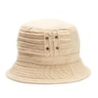 Women's Distressed Cotton Bucket Hat, Beig/green (beig/khaki)