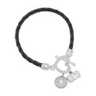 Houston Astros Devotion Silver Tone Crystal Charm Bracelet, Women's, Size: 8