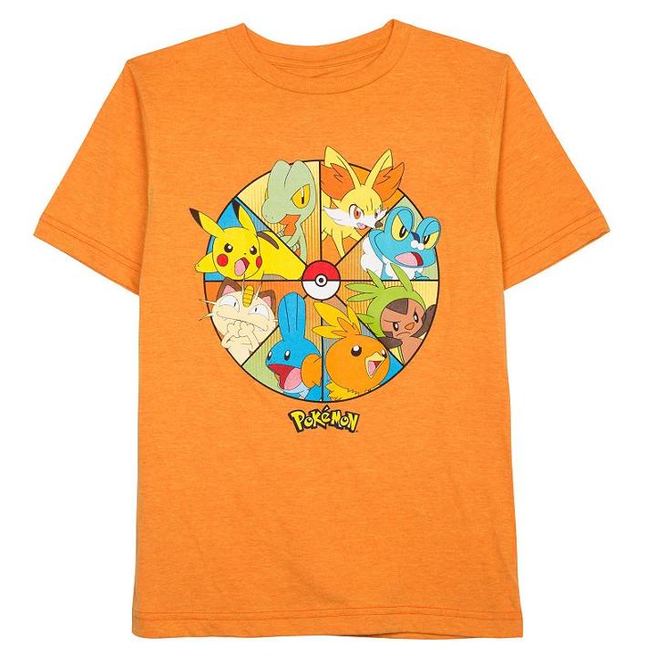 Boys 8-20 Pokmon Wheel Tee, Boy's, Size: Medium, Orange