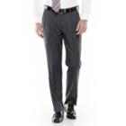 Men's Axist Ultra Series Fancy Straight-fit Solid No-iron Performance Pleated Dress Pants, Size: 32x30, Grey