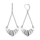 Simply Vera Vera Wang Ruffled Nickel Free Chandelier Earrings, Women's, Silver