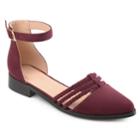 Journee Collection Anistn Women's Ankle Wrap Flats, Size: Medium (8.5), Dark Red